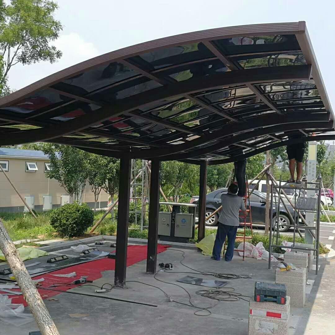 钢结构阳光板雨棚_耐力板|阳光板|西安阳光板|西安耐力板|西安温室大棚|北方板材实业