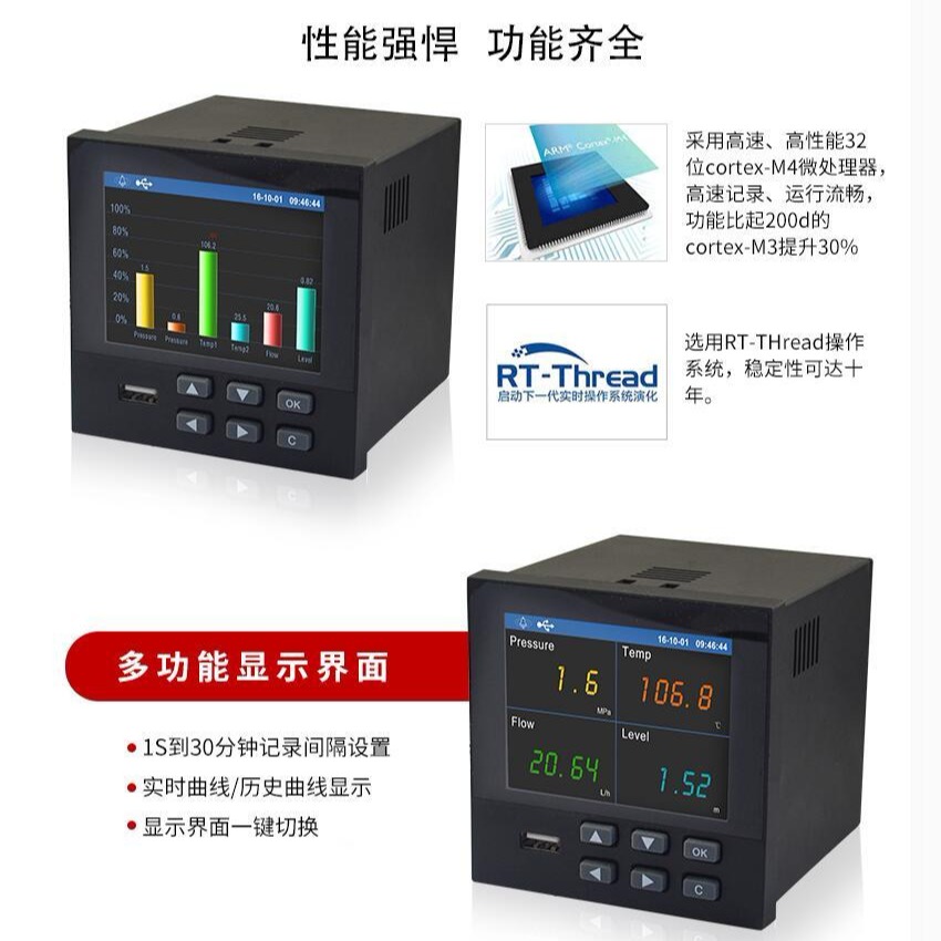 电压电流温度检测仪 温度记录仪 电流电压多功能数据记录仪图片