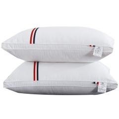 红素LP77580656护颈枕头 羽丝绒枕头 纯棉枕芯 可定制LOGO 300个起订不单独零售