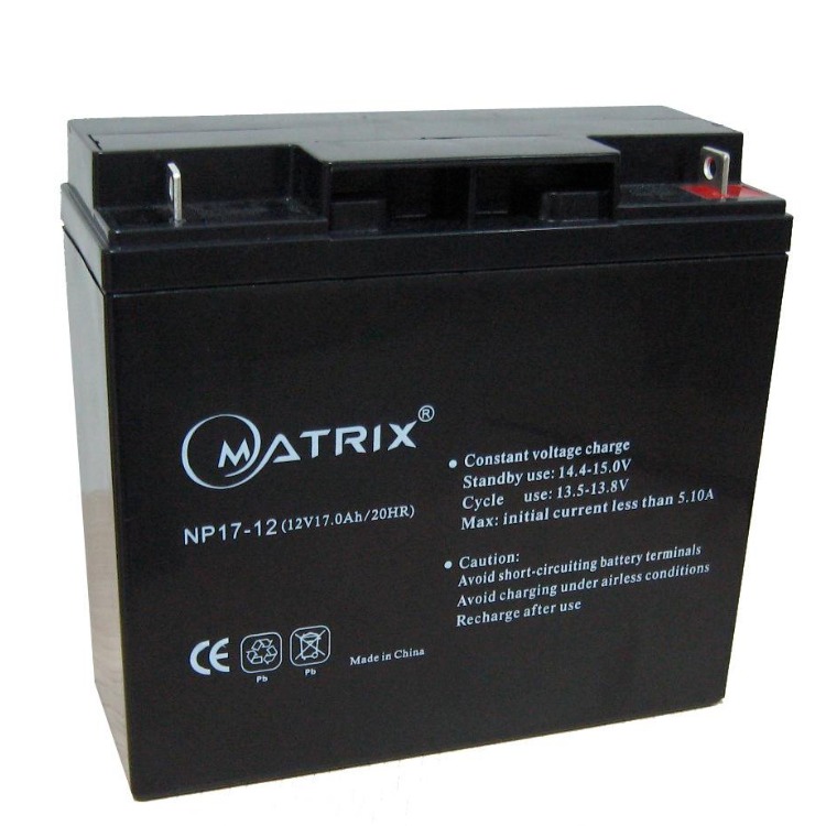 MATRIX矩阵铅酸蓄电池NP17-12医疗金融设备不间断电源12V17AH型号