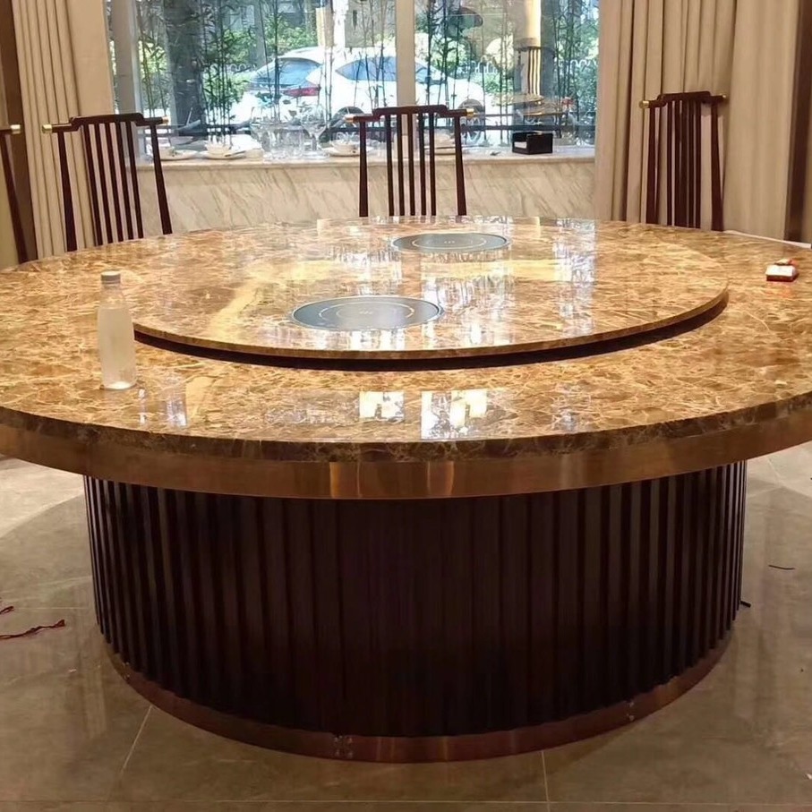 浙江新中式20人圆桌可转动 大圆桌 红木圆桌
