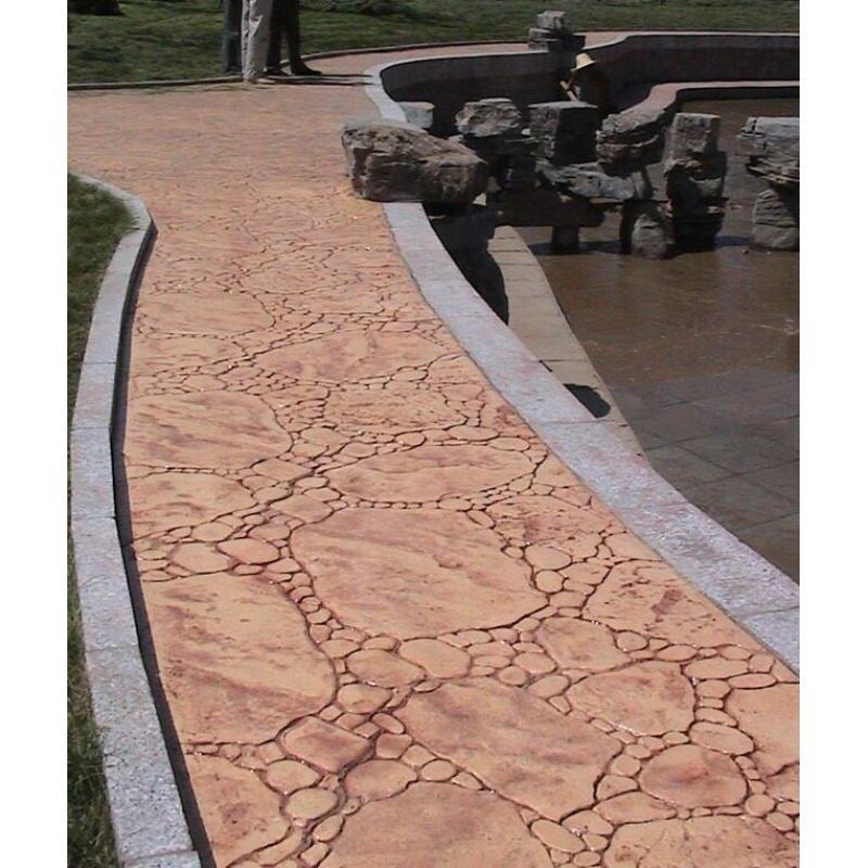 天津生活广场道路建设 艺术彩色压模地坪 朔州生态防石地面材料