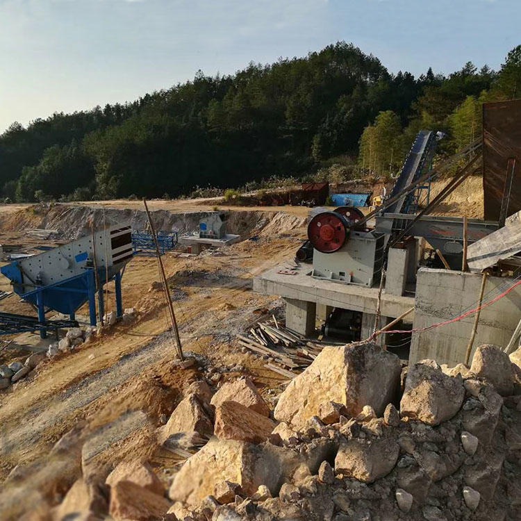 时产250-300立方石料生产线 矿山石头破碎机 石料厂破碎石子生产线