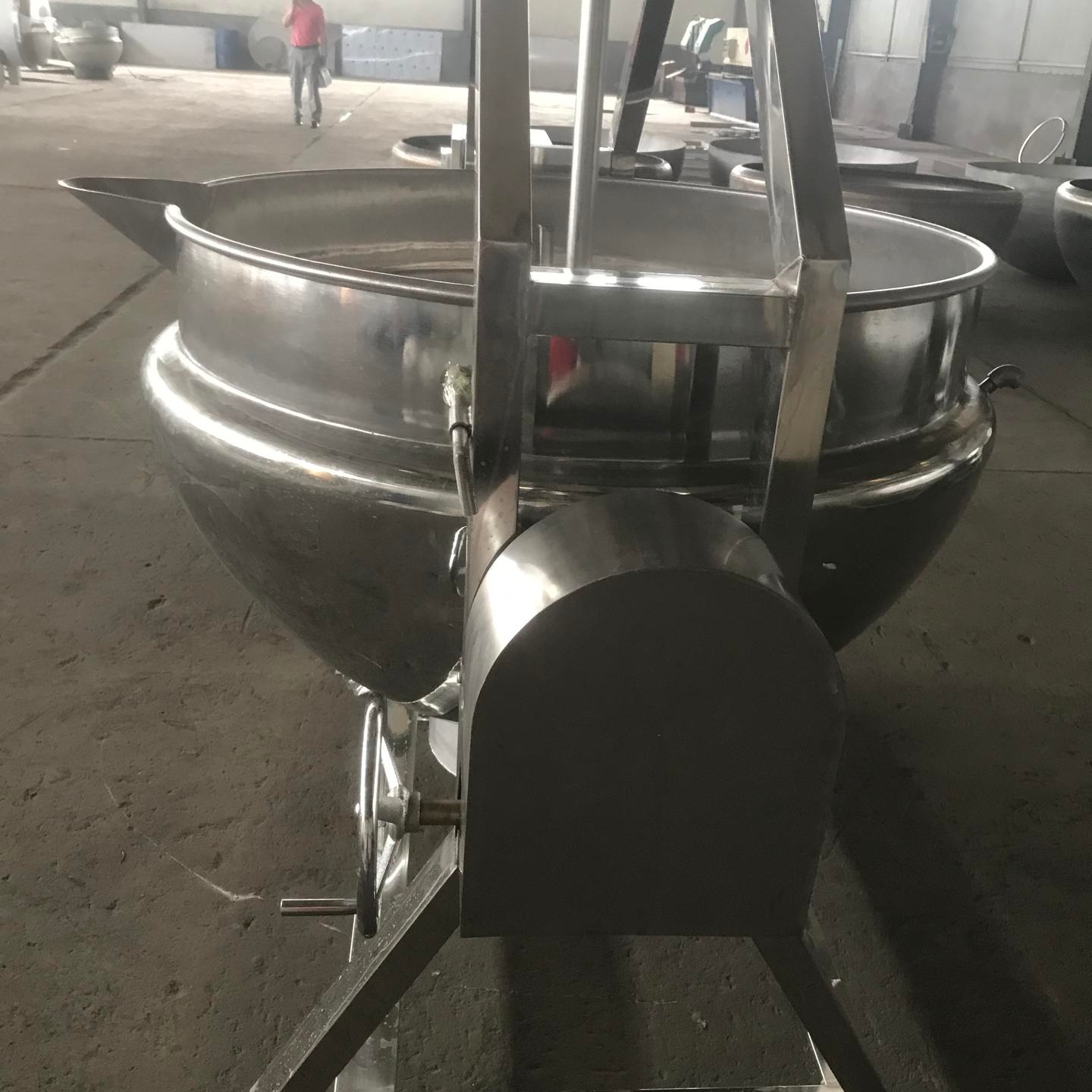 电热夹层锅 300L不锈钢可倾式夹层锅 导热油夹层锅