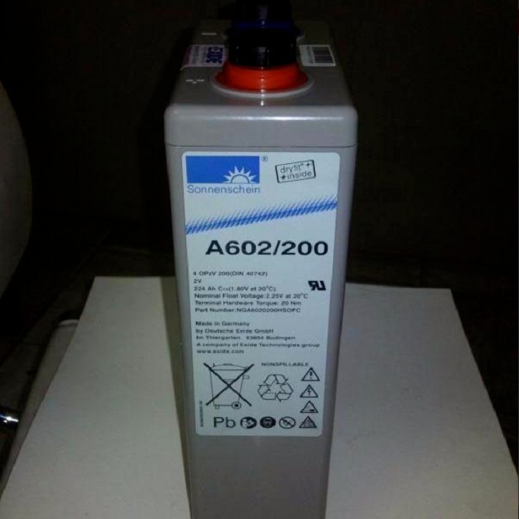 德国阳光蓄电池A602/200 胶体免维护2V200AH技术参数 报价