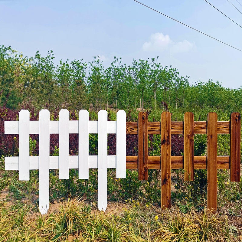 安平佳星防腐木围栏 碳化木栅栏 实木护栏 庭院木围栏 草坪木质栏杆厂家