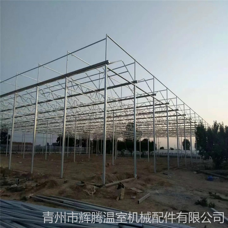 玻璃温室 草莓骨架大棚建设  透光效果好 结构稳定性强