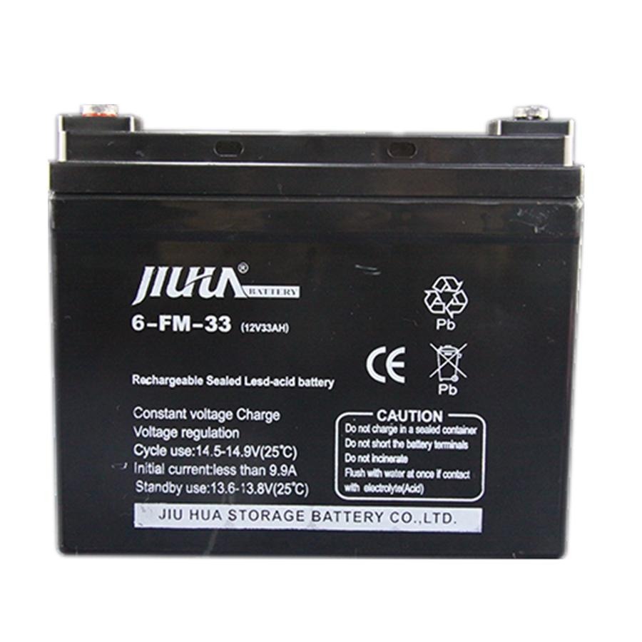JIUHUA九华蓄电池6-FM-24 12V24AH消防系统 直流屏配套