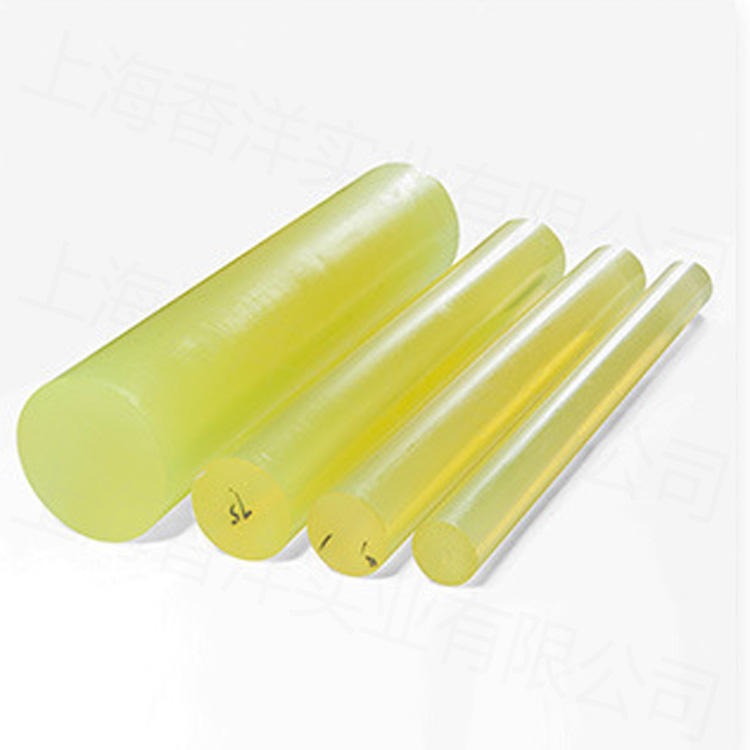 上海现货PU棒 黄色半透明聚氨酯棒 优力胶弹簧棒 厂家现货供应PU聚氨酯棒
