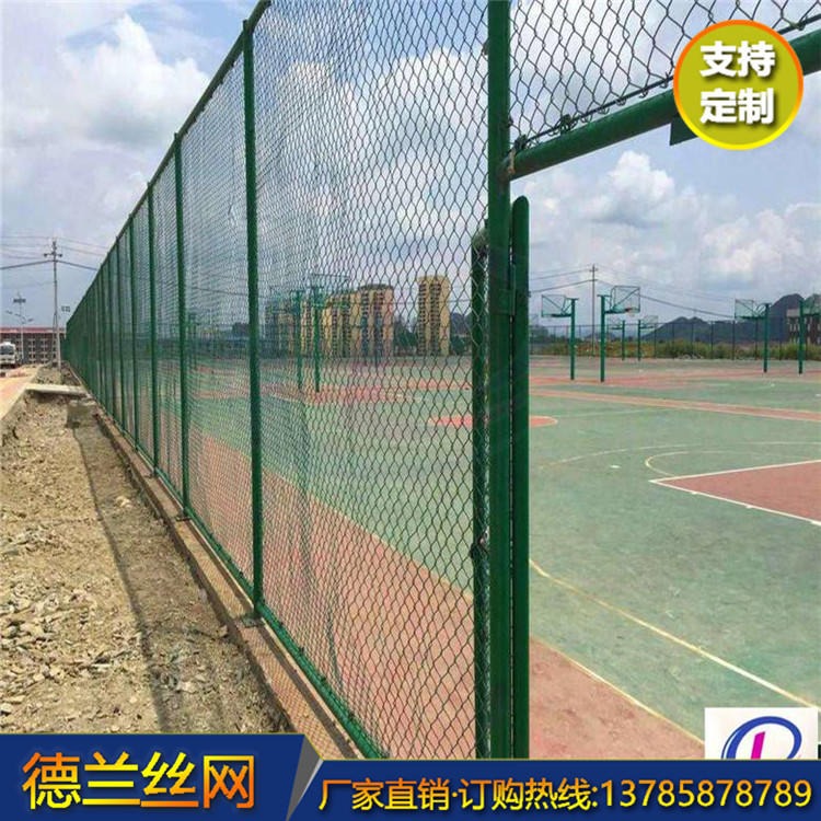 运动场防护网 德兰丝网 勾花防护网  篮球场防护栏  生产效率高