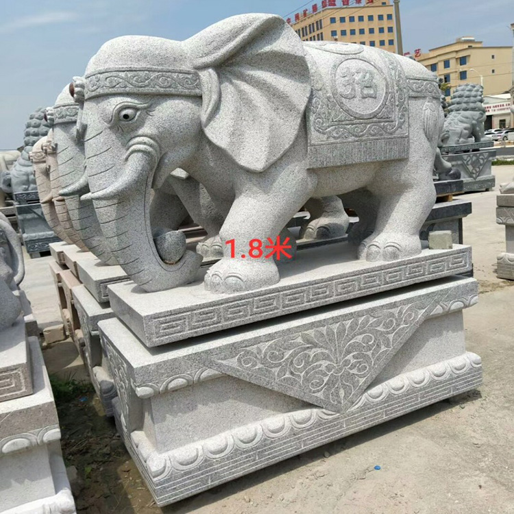 石雕大象 供应石雕大象价格 汉白玉石象门口摆件