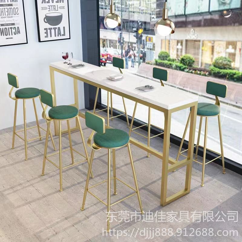 重庆吧台 时尚轻奢吧台 卡拉OK桌椅 现代酒吧桌 大理石吧台 酒吧桌椅 迪佳实木吧桌