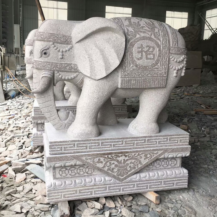 石雕大象 精品青石大象石雕 石雕大象厂家