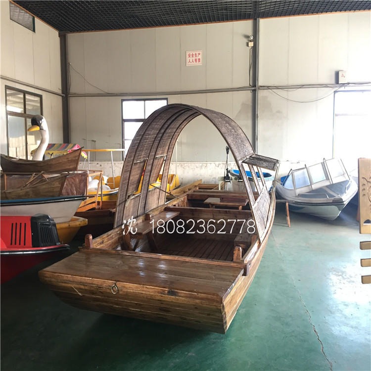小木船渔船木船模型实木装饰木船摆件乌篷船挂在墙上的船图片