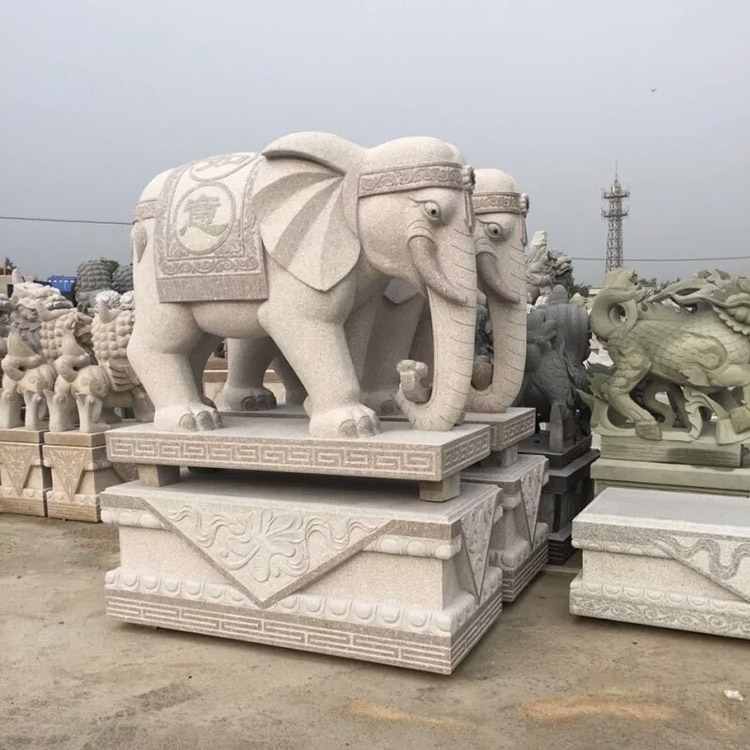 招财石雕大象 供应石雕大象价格 定制石雕大象