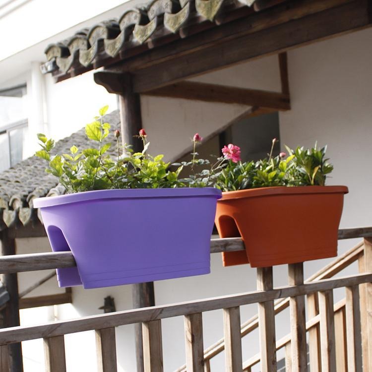 厂家批发定制 一桶一链 PVC花盆 园林景观户外花箱庭院设计室外花箱
