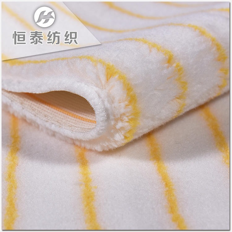 厂家定制黄条硬胶涤纶油漆刷布料沂水恒泰纺园梭织刷子布