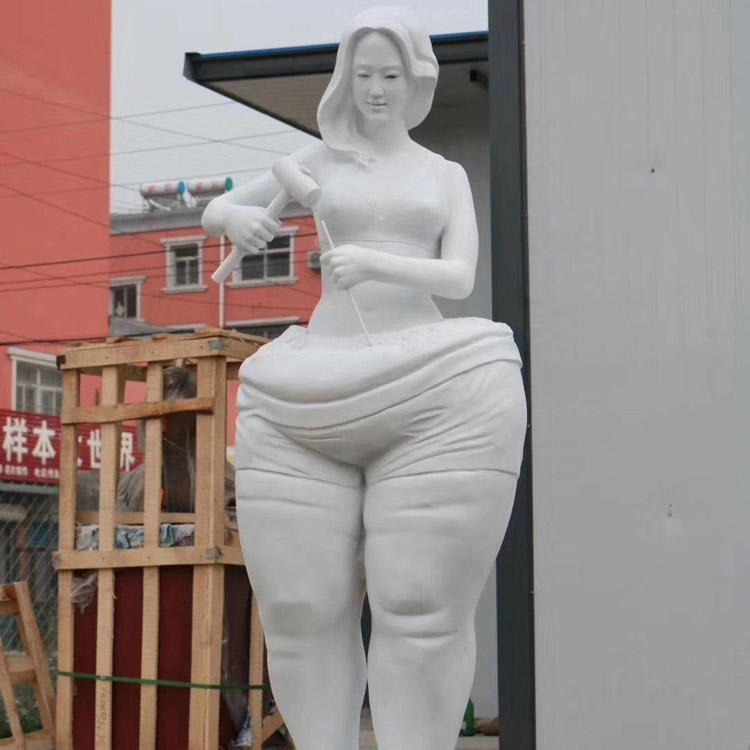 佰盛 健身女人雕塑 塑身雕塑摆件 健身房雕塑摆件
