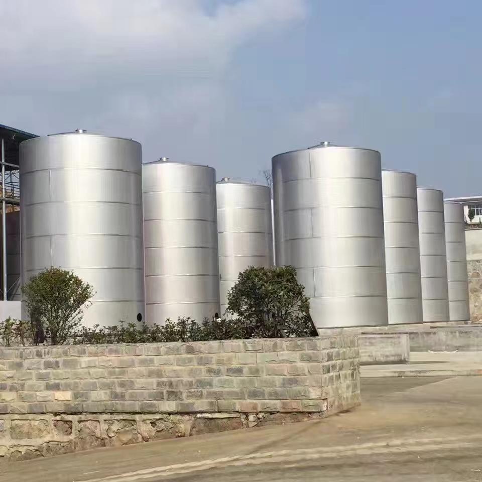 江苏地区 制作不锈钢酒容器 储存罐 酿酒发酵设备 现场施工 100立方 液体密封罐