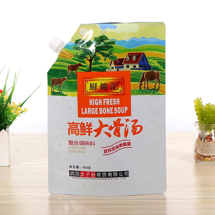 厂家批发 液体吸嘴包装袋 食品调料包装袋果汁米醋复合塑料包装袋图片