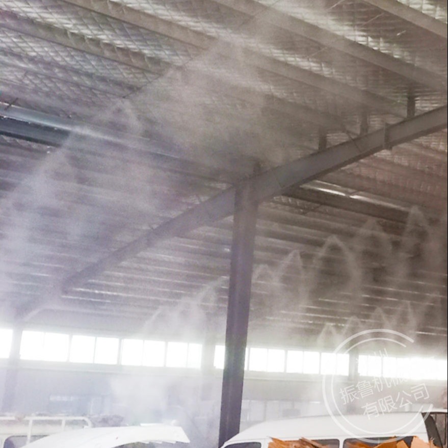 料棚高空雾化降尘系统 高压喷雾降尘设备  高空除尘喷雾 车间喷雾降尘 雾森系统 生产厂家