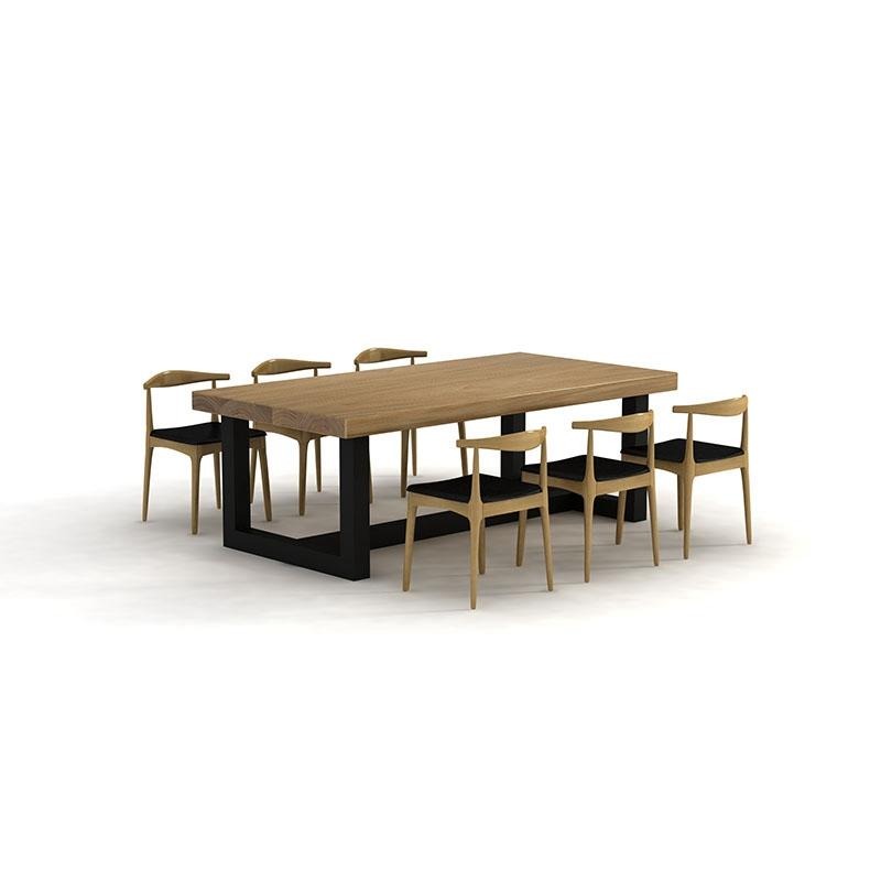 学生食堂餐桌椅 实木6人餐桌椅组合 尚邑家具STZY-00093