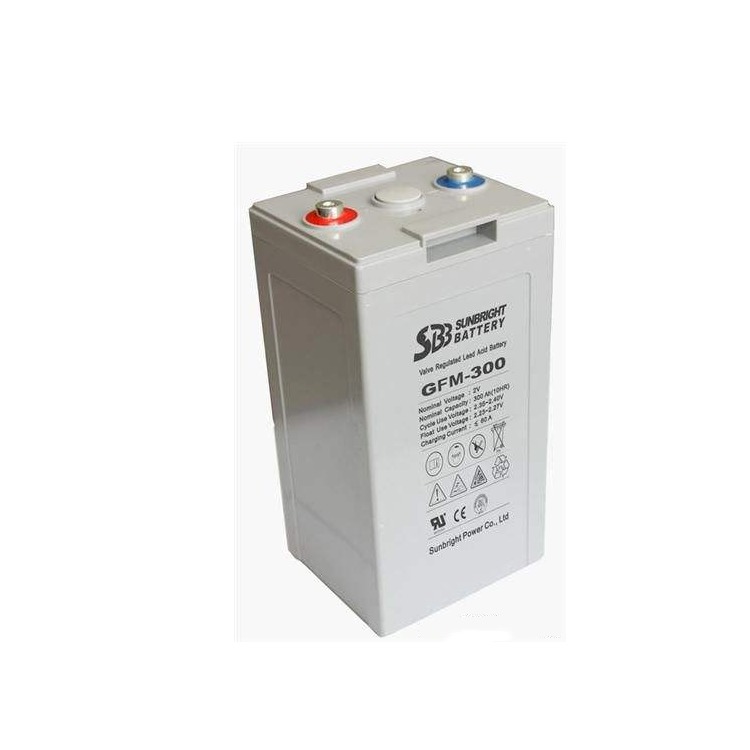 圣豹SBB蓄电池GFM-300机房铅酸免维护储能应急电源2V300AH原装现货