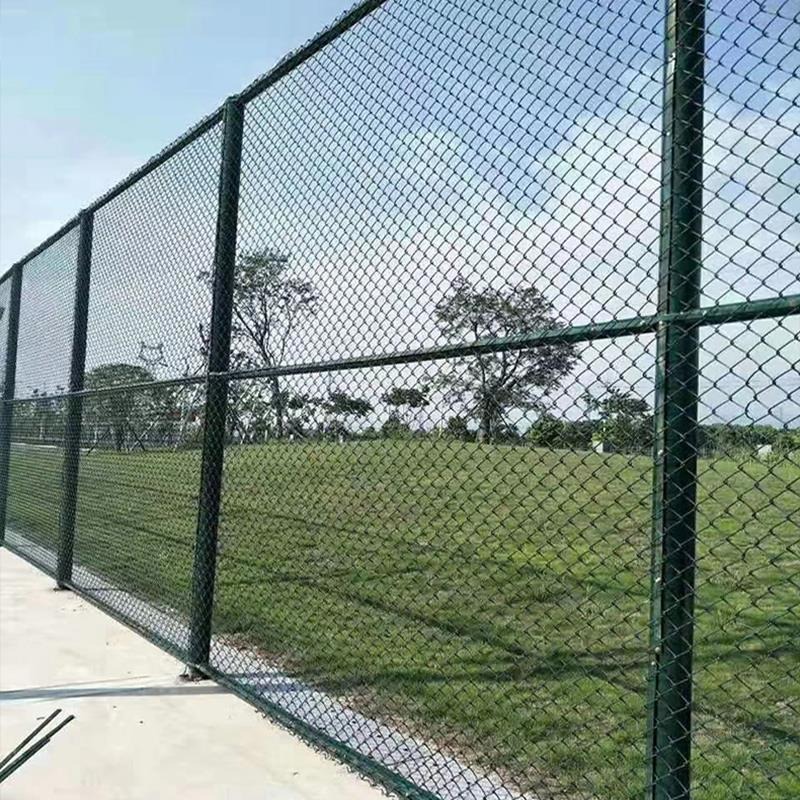 大学 学校 公园 pe包塑勾花网 菱形铁丝网 球场护栏网