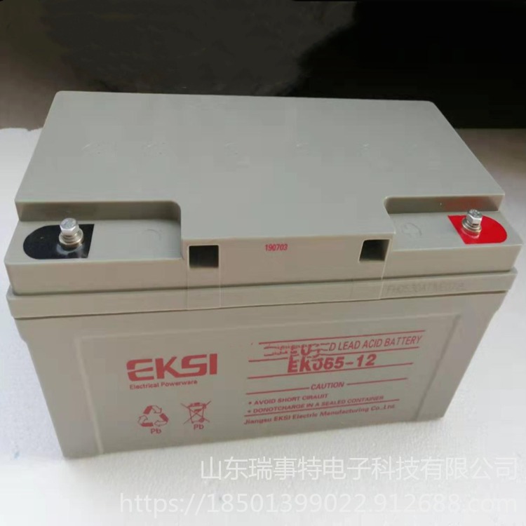 爱克赛蓄电池12V65AH原装EKSI蓄电池NP65-12电力应急配套电源