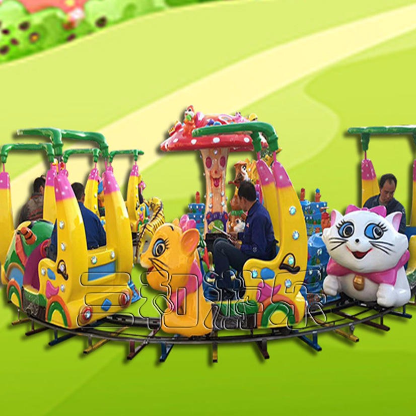 生产快乐打地鼠香蕉车   欢乐锤游乐设备人气旺  户外创意轨道火车