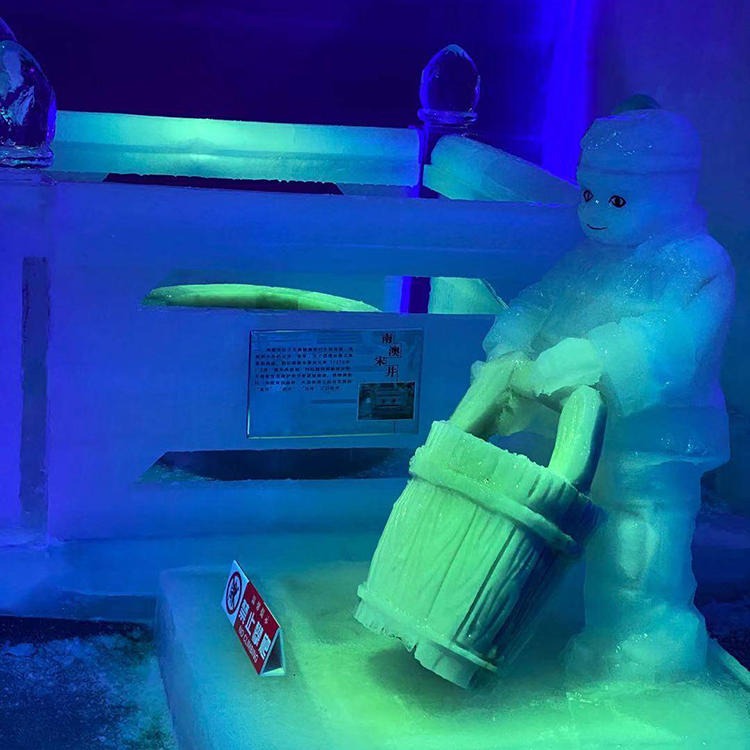 黄岛冰雕节 冷库出租 艺术冰制作 冰雪工程 众暖熊冰雕设计
