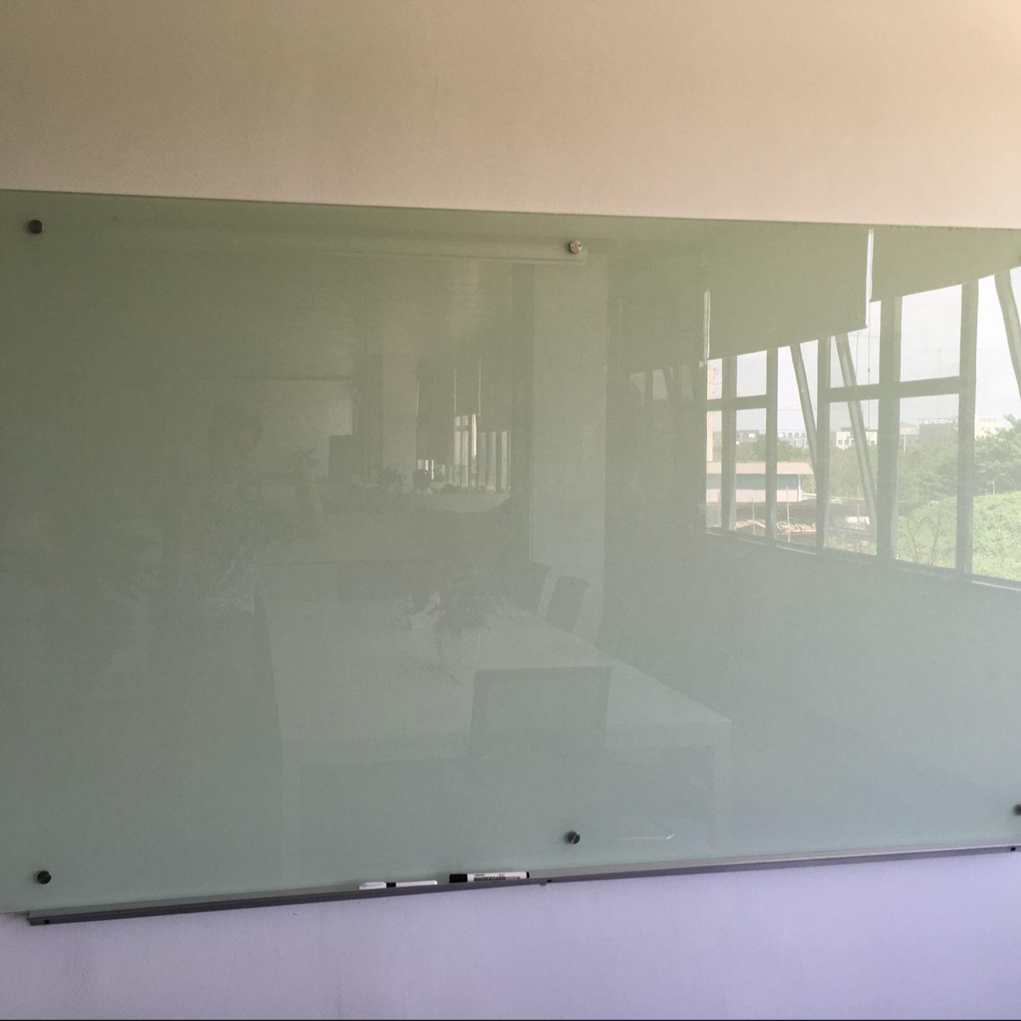 写字玻璃板 钢化玻璃当白板 玻璃白板定制苏州园区-优雅乐