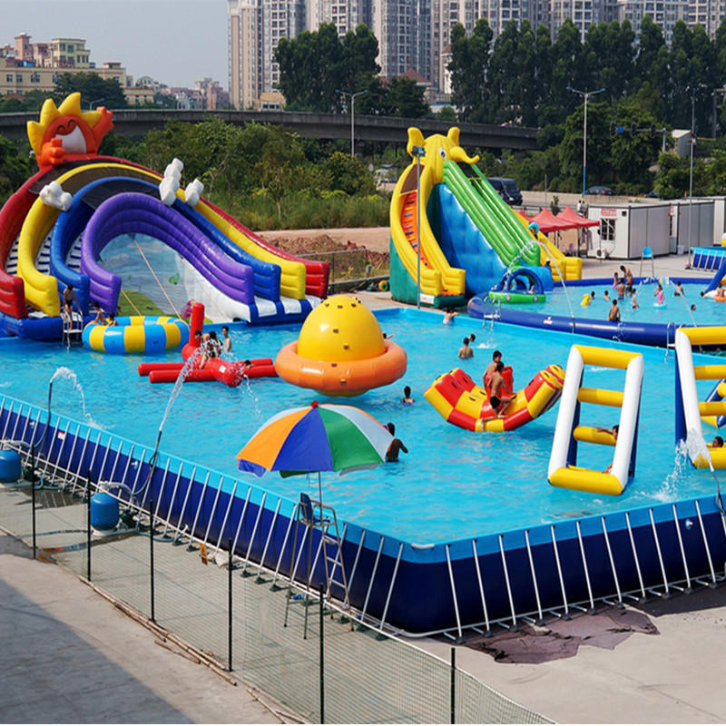 郑州 大型支架游泳池 支架游泳池价格  移动水上乐园定制批发  水上游乐设备厂家 支架水池