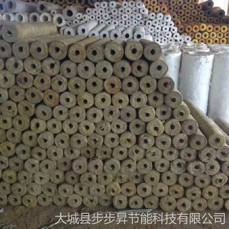 大城县步步昇岩棉管生产厂家专业定做保温岩棉管  憎水岩棉管 出口岩棉管、毡、条、板