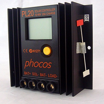 原装德国伏科Phocos 太阳能板充放电控制器PL20A RS232通信 24V 48V自适应太阳能高速监控 全自动