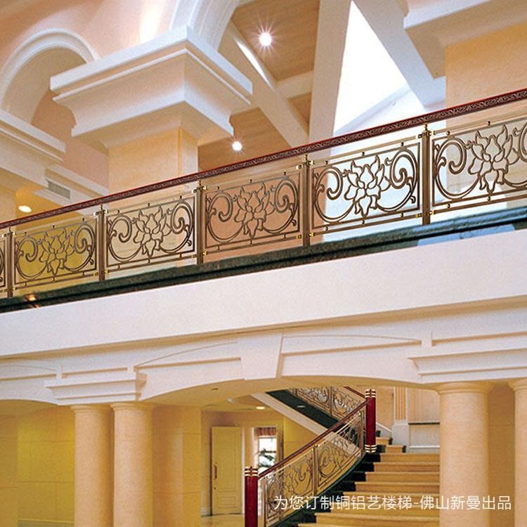 舟山这款酒店定制版铜艺楼梯扶手居然是用新曼家的 太好看了