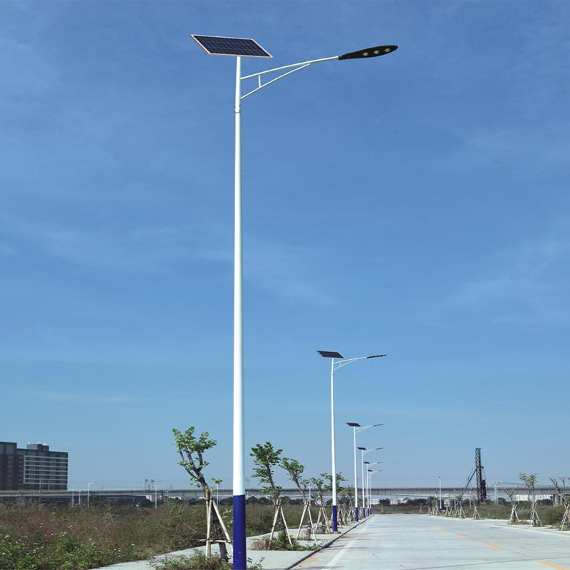 道路工程用太阳能路灯生产厂家6米8米 100W太阳能路灯普瑞斯PL29L