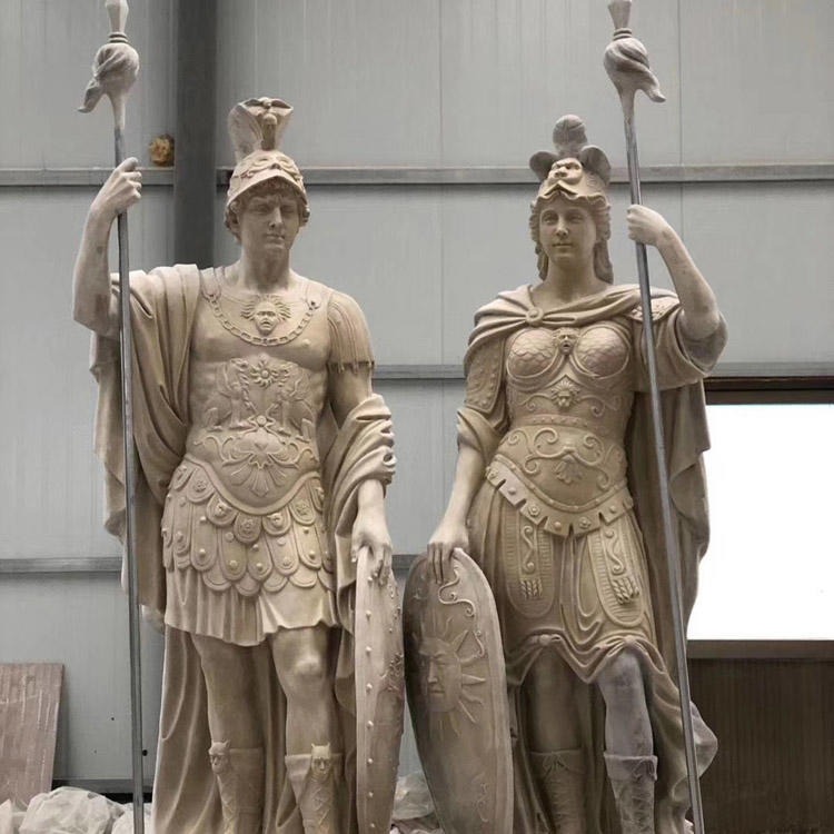佰盛 欧式罗马士兵雕塑模型 罗马武士雕像 罗马卫士雕塑 守护女神雕塑 厂家定做