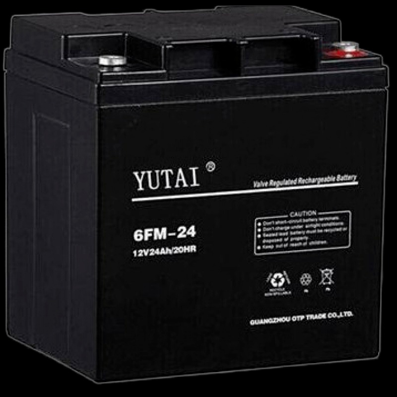 宇泰蓄电池6FM-24 宇泰蓄电池12V24AH免维护蓄电池 光伏发电设备专用 参数以及报价