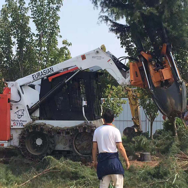 挖树机视频   小型挖树机  移树机移树断根机   浣熊