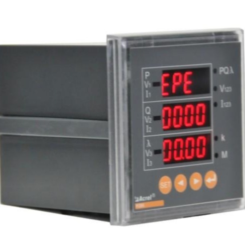 安科瑞 4路开关量输入 PZ80-E3/K 测量有功电能 无功电能 三相电能表图片