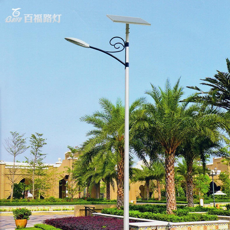 百福照明100w太阳能路灯 烟台太阳能路灯厂家 承接城市太阳能路灯工程