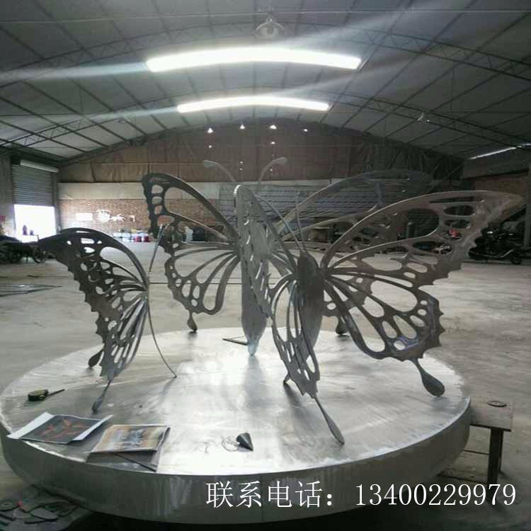 不锈钢雕塑 镂空蝴蝶雕塑 公园雕塑 怪工匠