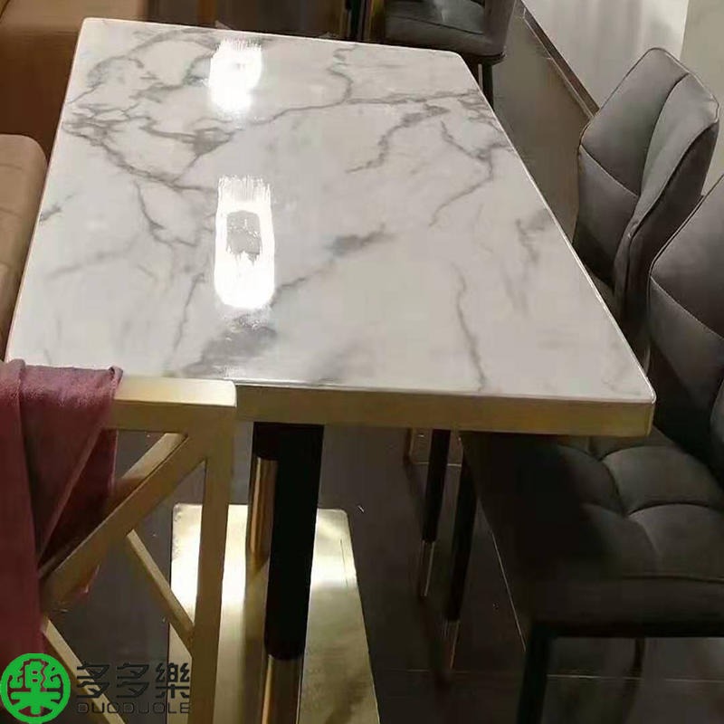 岩板餐桌 中式餐厅餐桌椅 大理石餐桌 西餐厅餐桌 沙发卡座定制