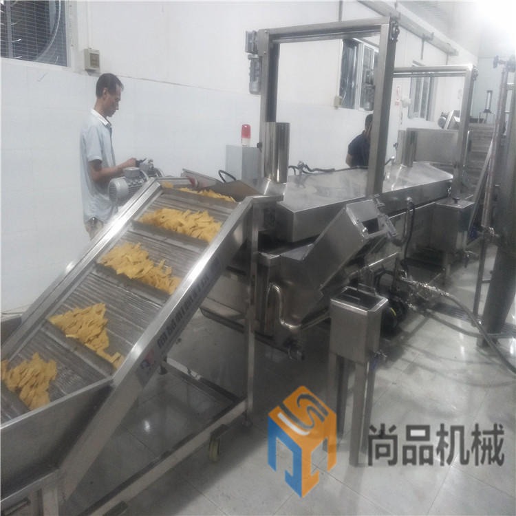 全自动尚品SP-3500生产复合薯条油炸生产线 膨化薯片油炸生产线厂家图片