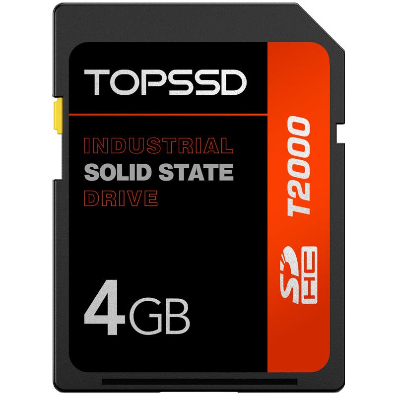 TOPSSD天硕 T2000 工业级SD卡 4GB SLC工业SD卡 工业内存闪存卡 高稳定性超长寿命 军工品质匠心之选