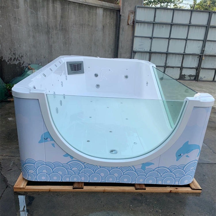厂家直销YG11钢化玻璃婴儿游泳池设备 母婴商店游泳池超大 婴儿游泳馆