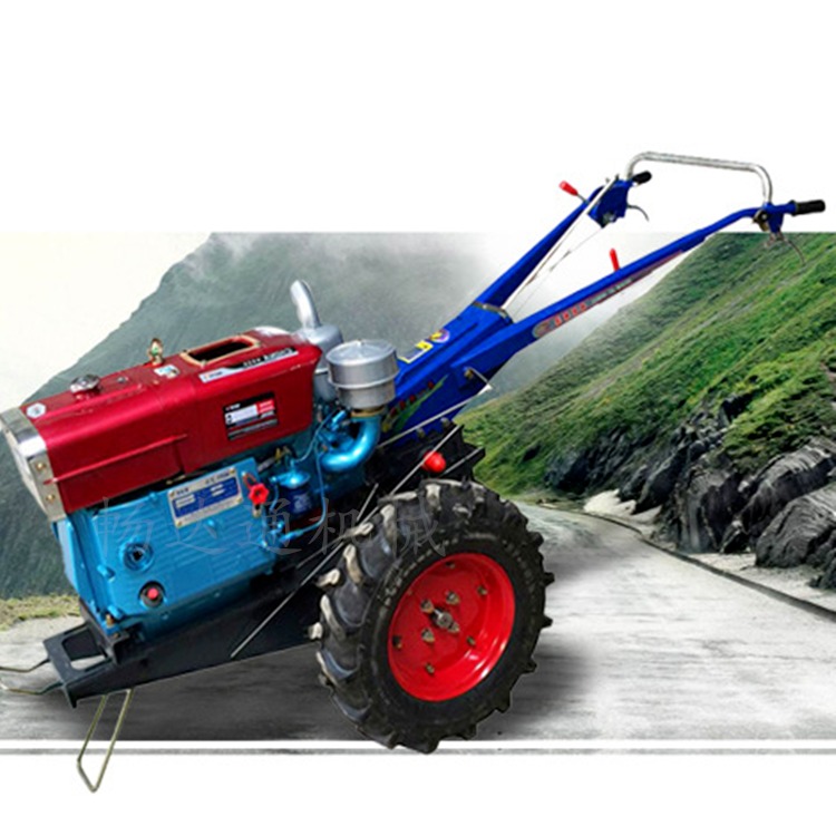 畅达通一机多用手扶拖拉机 小型两轮拖拉机 柴油电启动旋耕机厂家