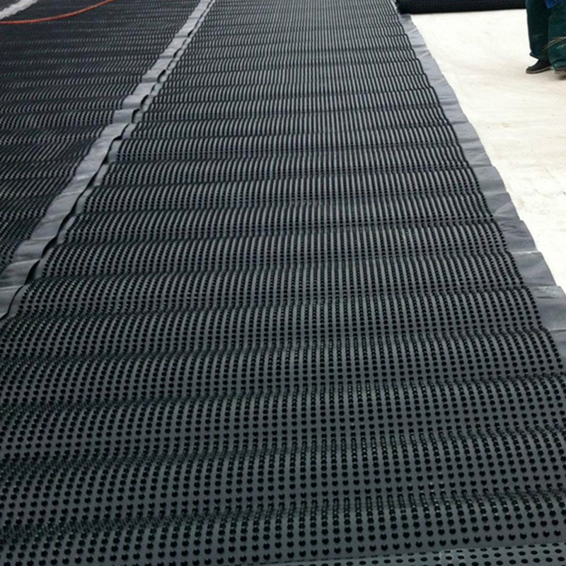 黑色凹凸排水板 众诚 2公分圆粒塑料排水板 屋顶绿化塑料夹层板 防护排水板