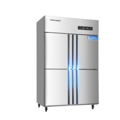 爱雪四门冰箱 商用大容量冷冻冷藏双温展示 柜厨房不锈钢立式冰柜